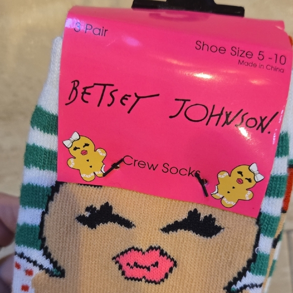 Betsey Johnson Pack of Three Holiday Crew Socks - Picture 6 of 8